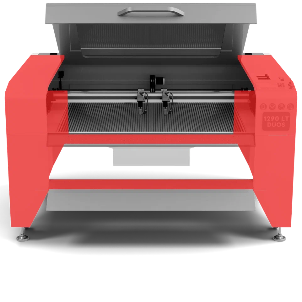 Laser CO2 machine DUOS LT series with work area 1200x900 mm and increase thickness frame