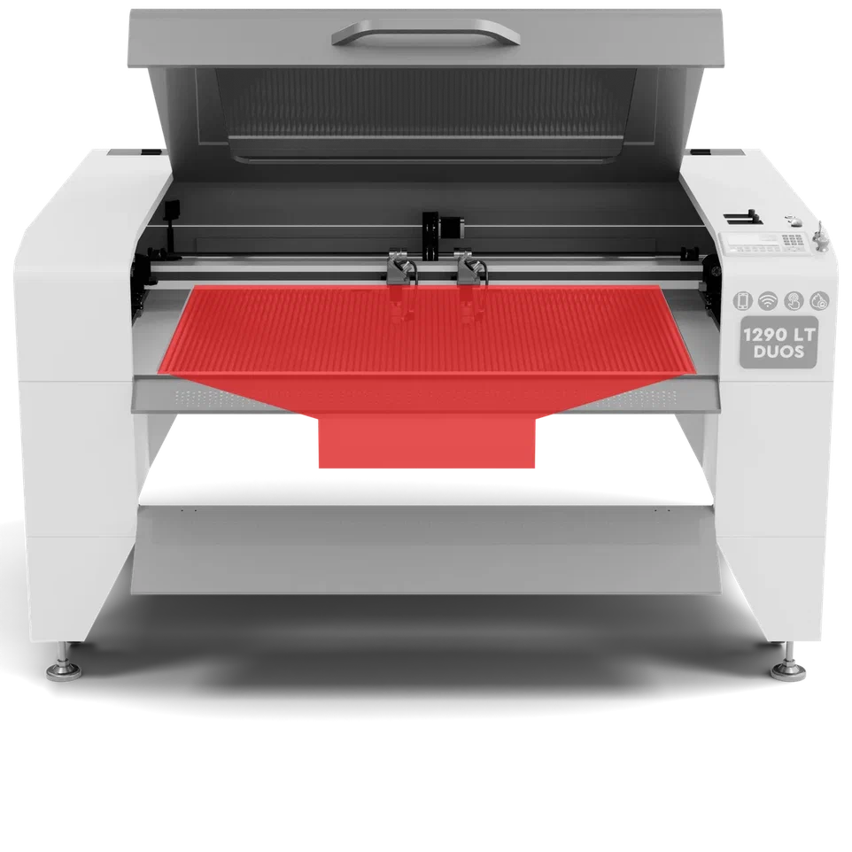 Laser CO2 machine DUOS LT series with work area 1200x900 mm and trash collection compartment