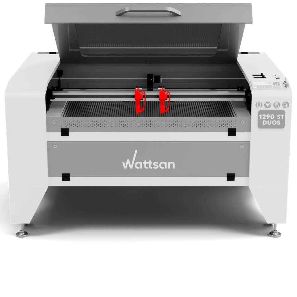 Laser CO2 machine DUOS ST series with work area 1200x900 mm and double laser heads