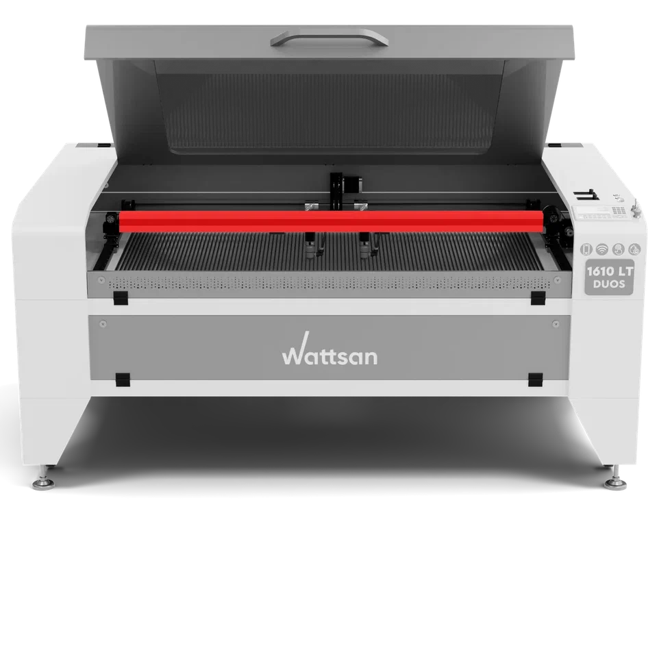 Laser CO2 machine DUOS LT series with work area 1600x1000 mm and reinforced enclose motion system