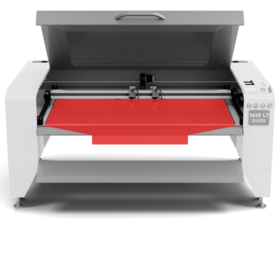 Laser CO2 machine DUOS LT series with work area 1600x1000 mm and trash collection compartment