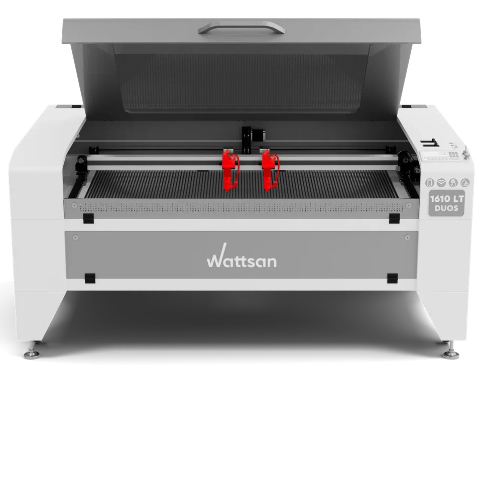 Laser CO2 machine DUOS LT series with work area 1600x1000 mm and double laser heads