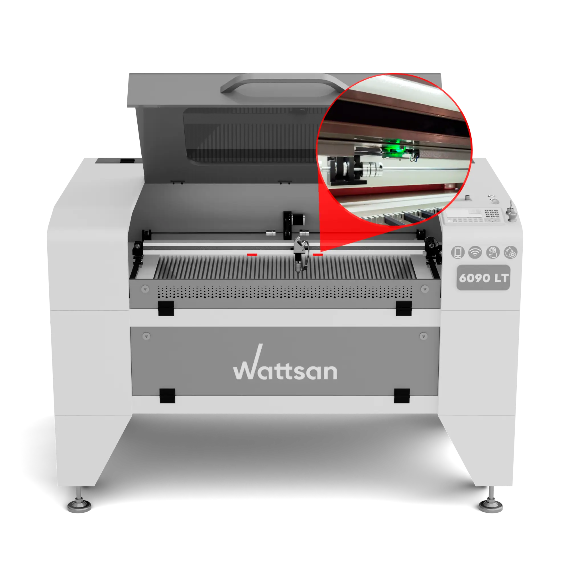 Laser CO2 machine LT series with work area 600x900 mm and fire alarm