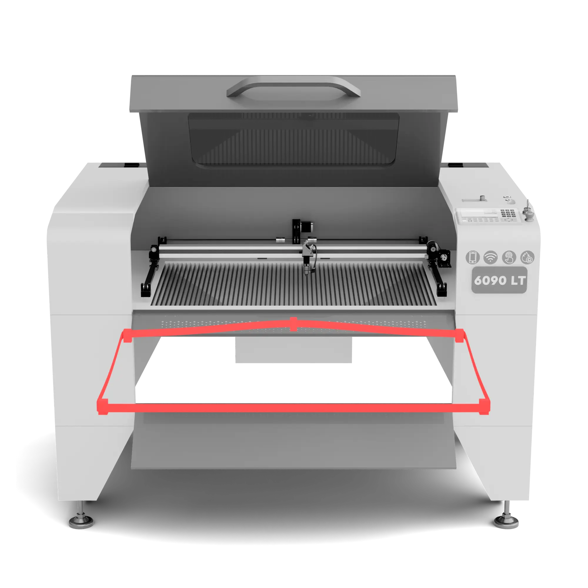 Laser CO2 machine LT series with work area 600x900 mm and lifting table