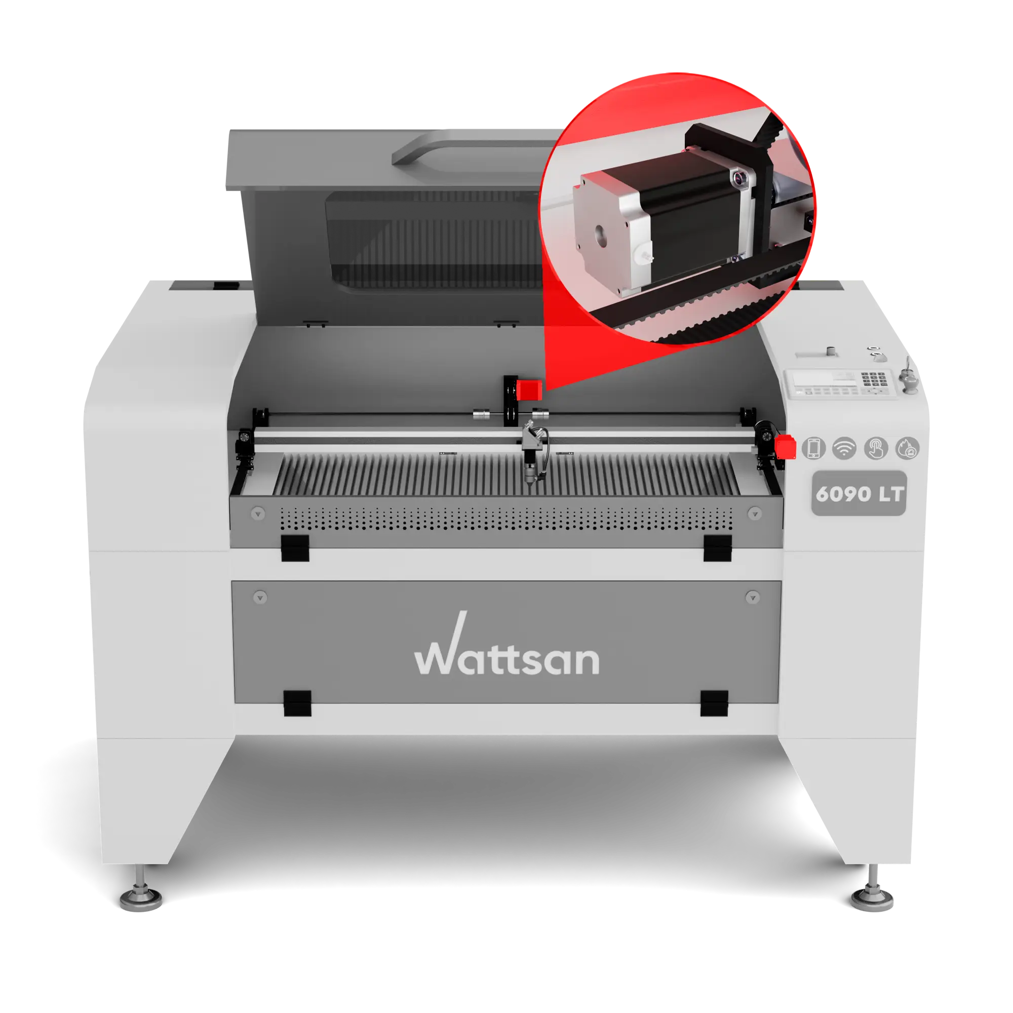 Laser CO2 machine LT series with work area 600x900 mm and three-phase stepper motor