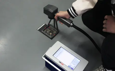 Portable laser marker Wattsan FL HT with an example of work