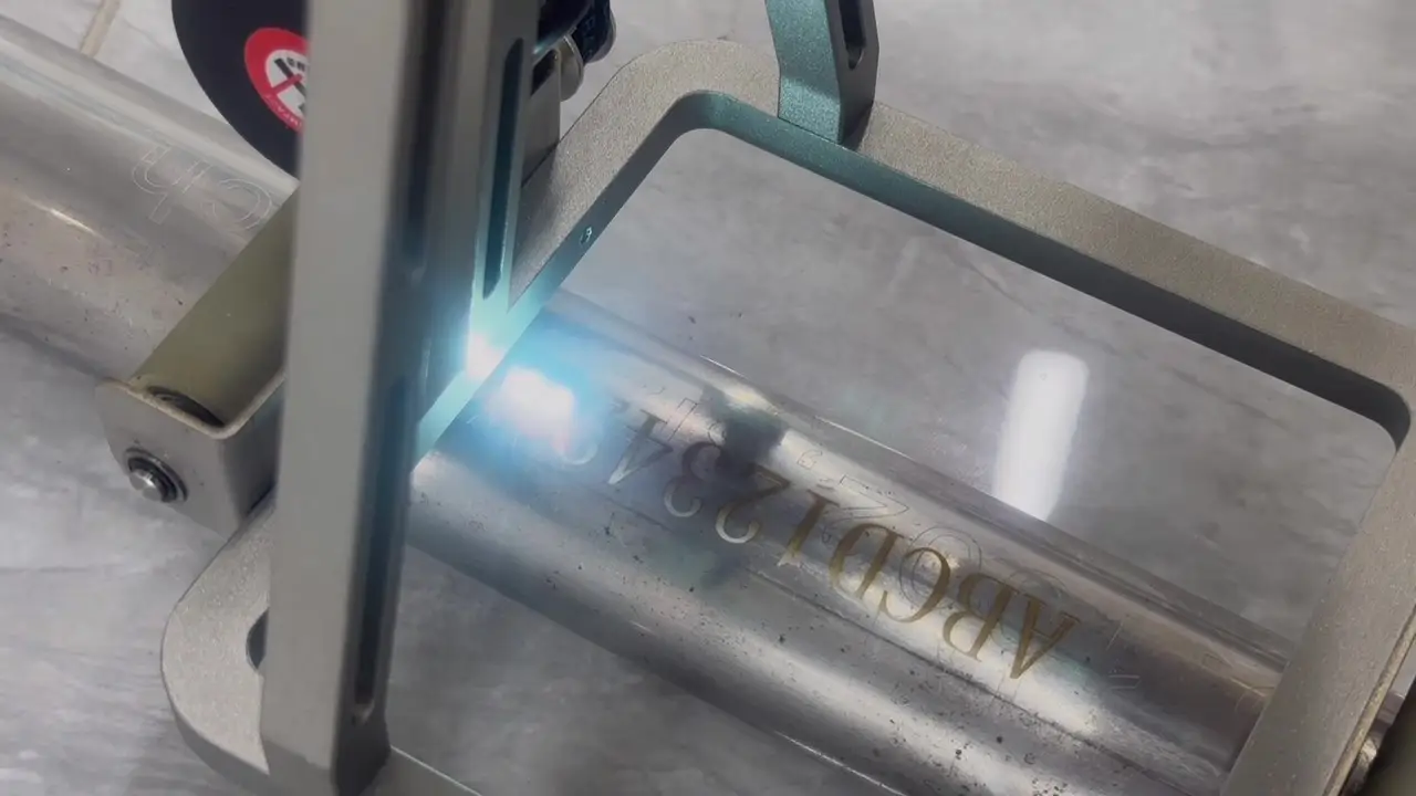 Laser marker Wattsan FL HT process marking with encoder
