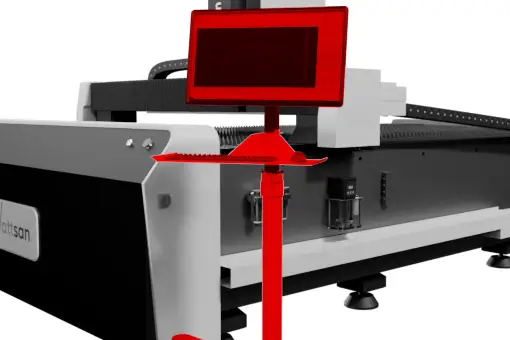 Panel with FSCUT control system for Wattsan laser metal cutting machines