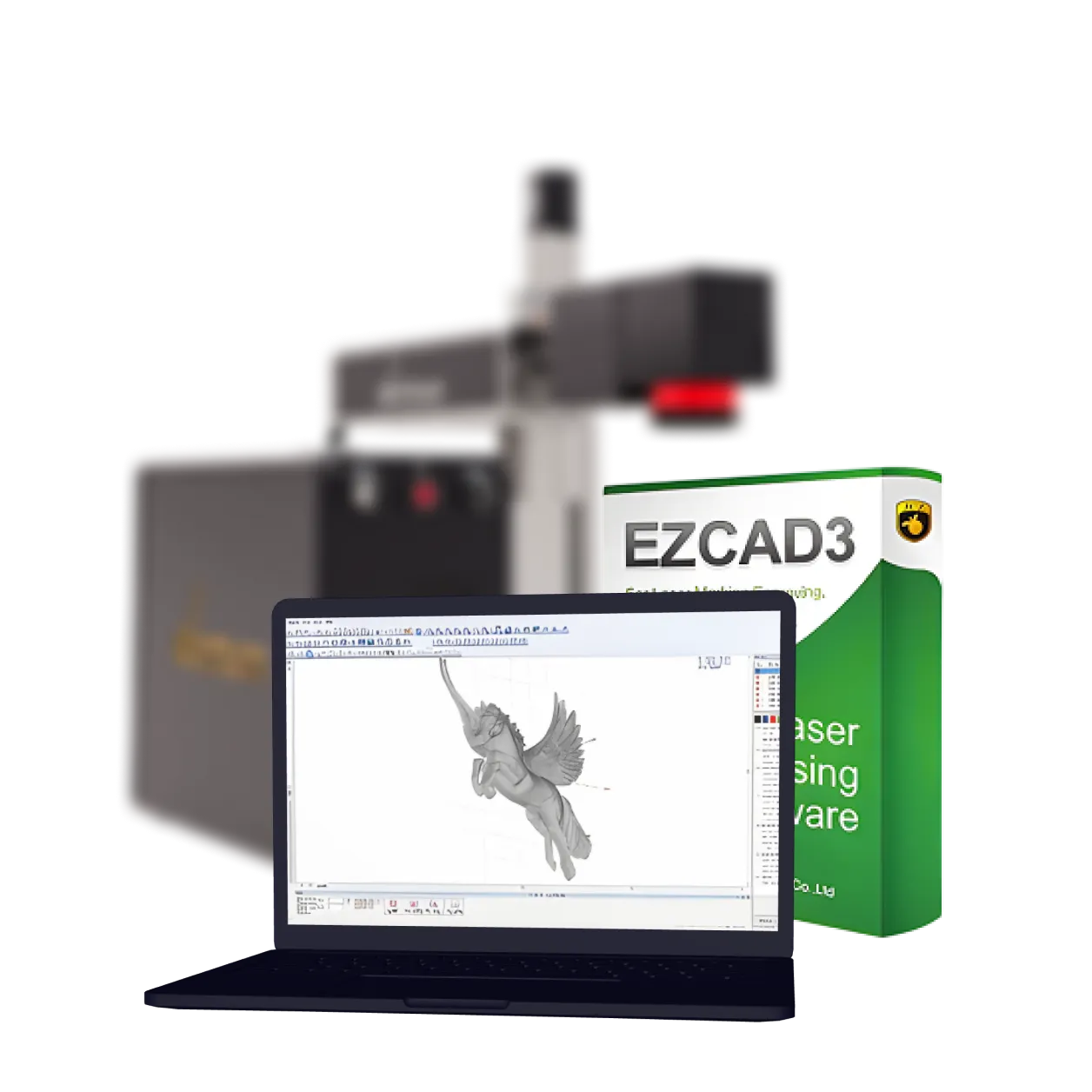 Laser marker Wattsan 3D with EZCAD3 software